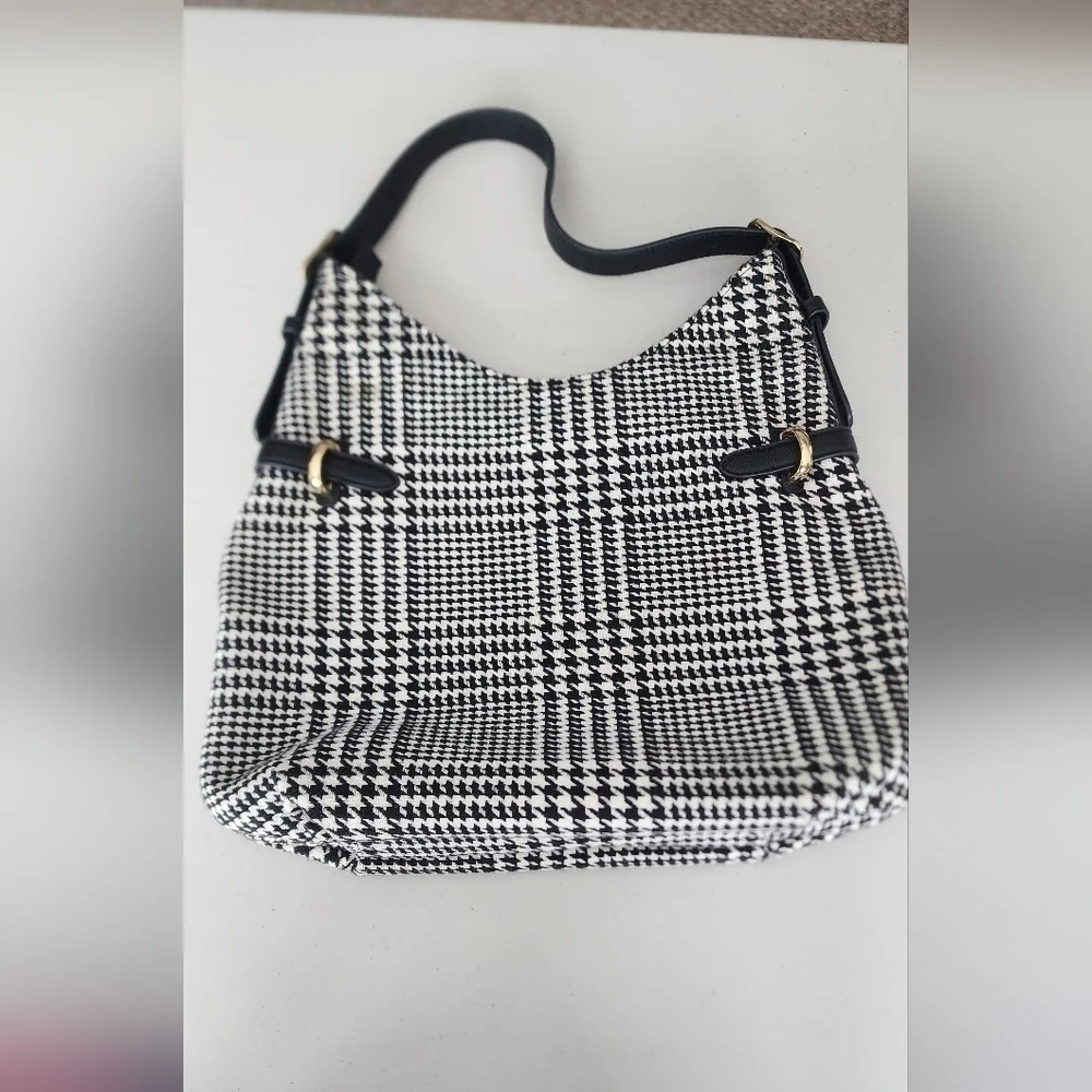 Talbots Herringbone Hobo Tote